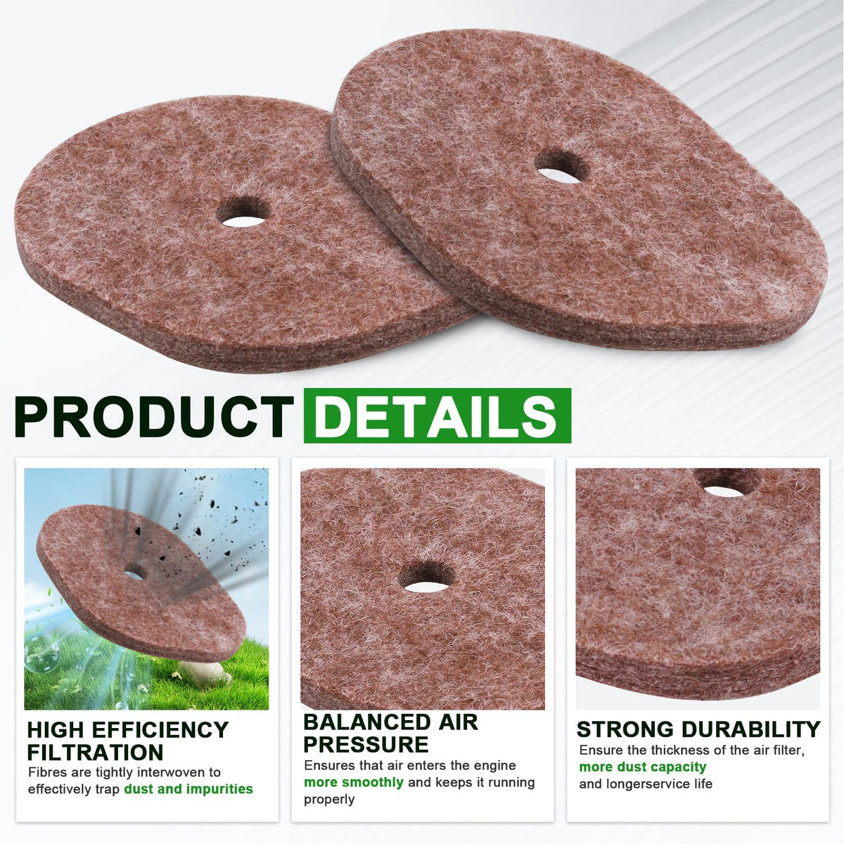 LOCOPOW compatible filters for Stihl KM56 and FS40 models