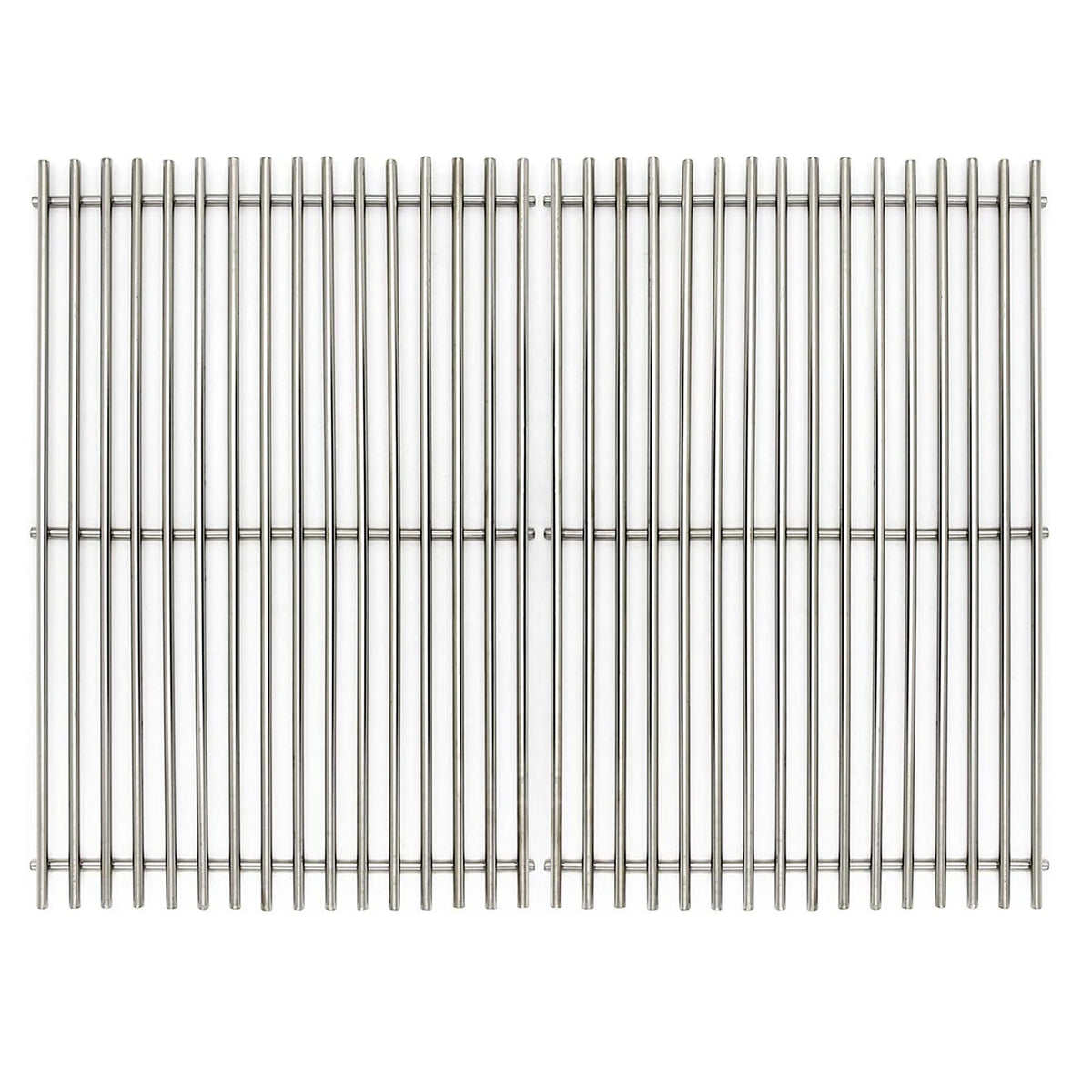LOCVCDA 17.5 inch stainless steel grill grates on a grill for even heat searing
