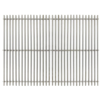 LOCVCDA 17.5 inch stainless steel grill grates on a grill for even heat searing