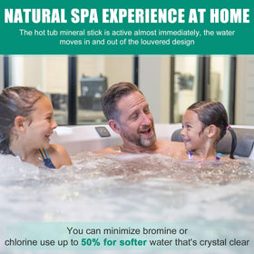lodfGL mineral system sustains long-lasting spa water clarity and quality.