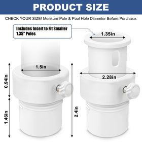 lodfGL stabilizer for 1.35-inch poles compatible with Waterways sleeves