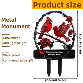 Lodou metal cemetery decor, long-lasting memorial accent for garden and yard.