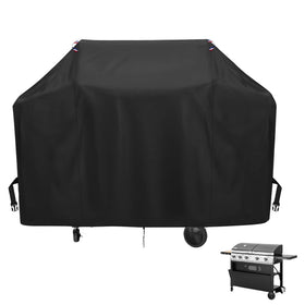 Loenel Captiva propane griddle cover protects a 67in grill from sun and rain.