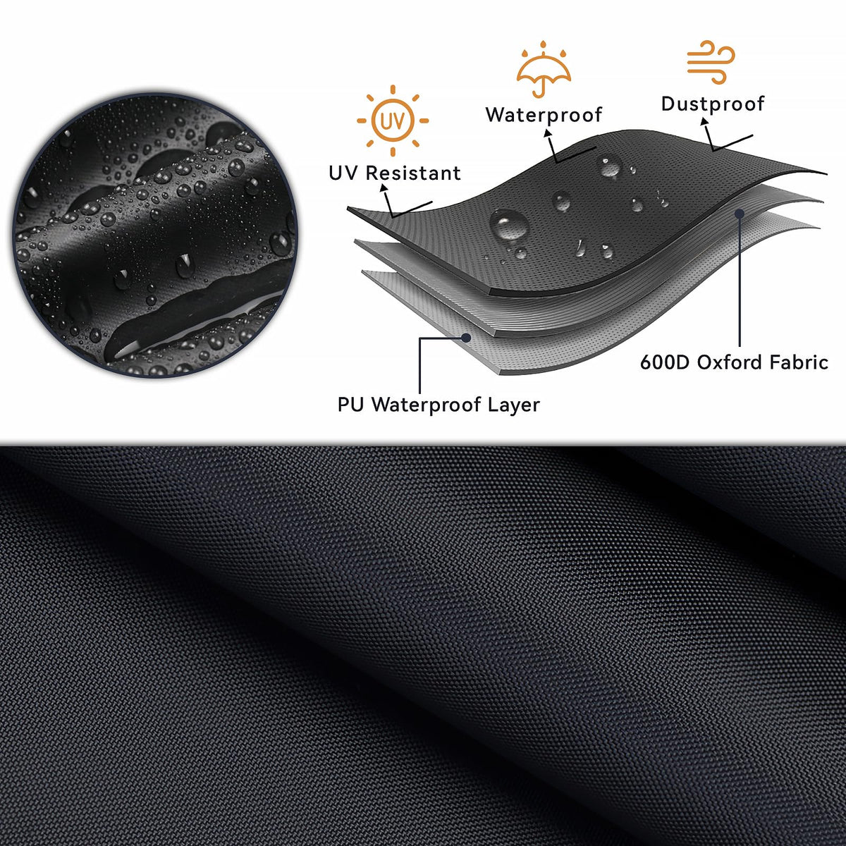 Loenel folding chair storage bag dual-zipper design for quick access