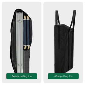 Loenel bag features dual zippers for easy access and packing