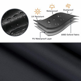 Loenel loveseat cover material closeup highlighting rugged waterproof fabric