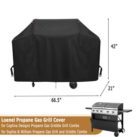 Loenel windproof buckles keep the cover secure during gusty conditions.