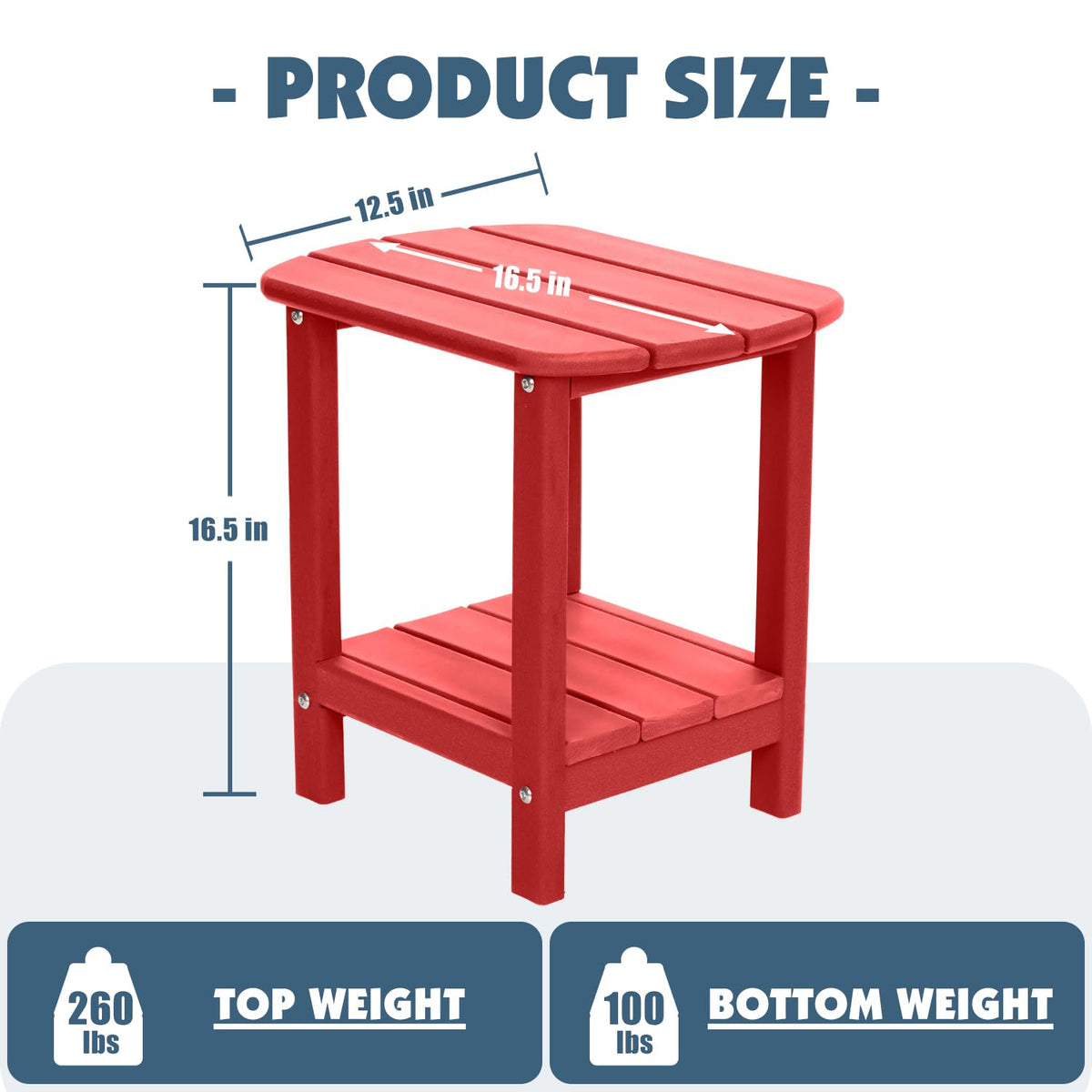 LOENIY side table top rack close-up highlighting space for cups and snacks.
