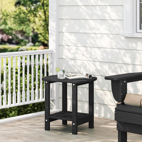 LOENIY black outdoor table showcasing versatile outdoor décor