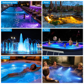 LOFTEK battery-powered pool light runs on AA batteries for long use