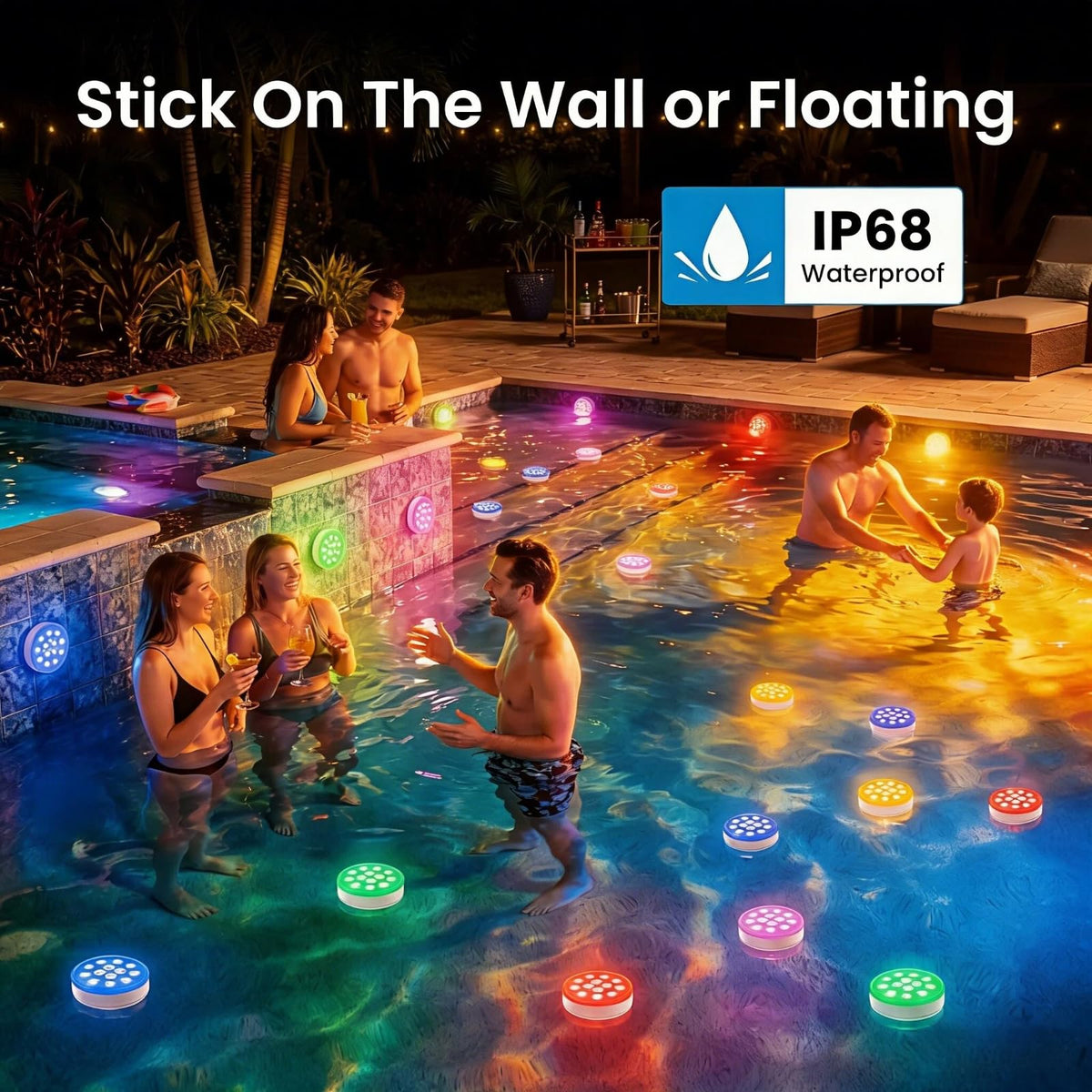 LOFTEK inground pool light waterproof design for outdoor pools and features.