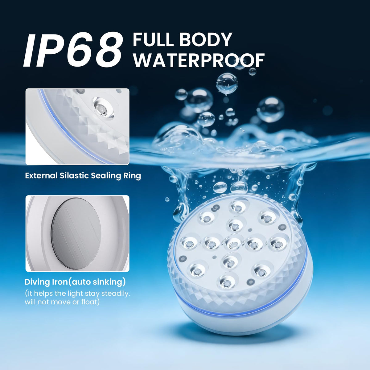 LOFTEK 16-color pool light offering vibrant ambience and dimmable options