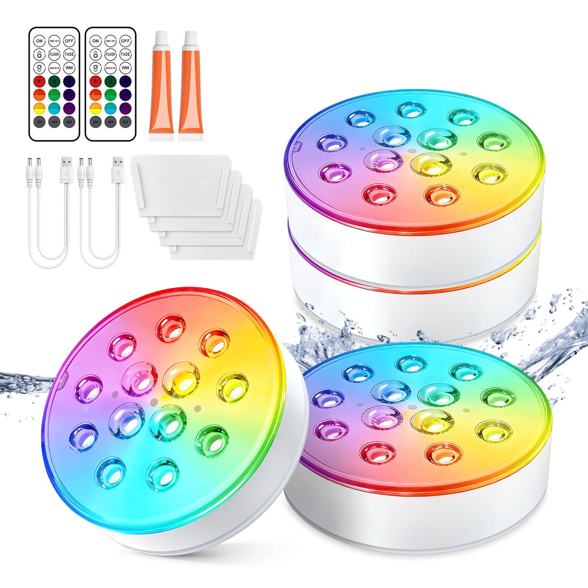 LOFTEK Pool Lights with remote control for easy ambiance during pool parties.
