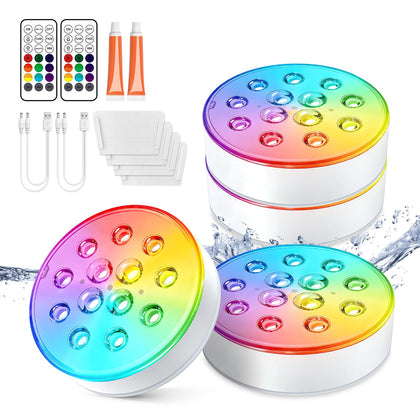 LOFTEK Pool Lights with remote control for easy ambiance during pool parties.