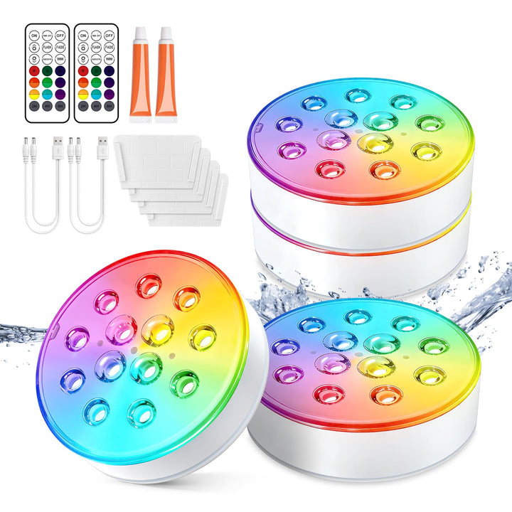 LOFTEK Pool Lights with remote control for easy ambiance during pool parties.