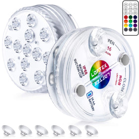 LOFTEK submersible LED light with remote for vibrant 13-LED pool lighting