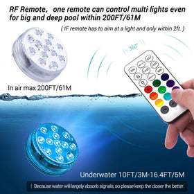 LOFTEK submersible light with 13 LEDs for vivid underwater ambiance