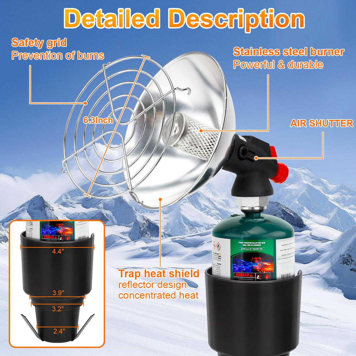 LOFUKI portable compact heater fits easily in bags and carts