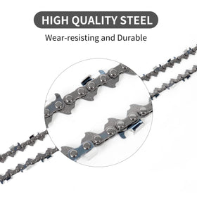 Loggers Art Gens chrome-plated cutters close-up for wear resistance.
