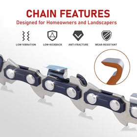 Loggers Art Gens chain with reinforced durability for heavy-duty cutting tasks.