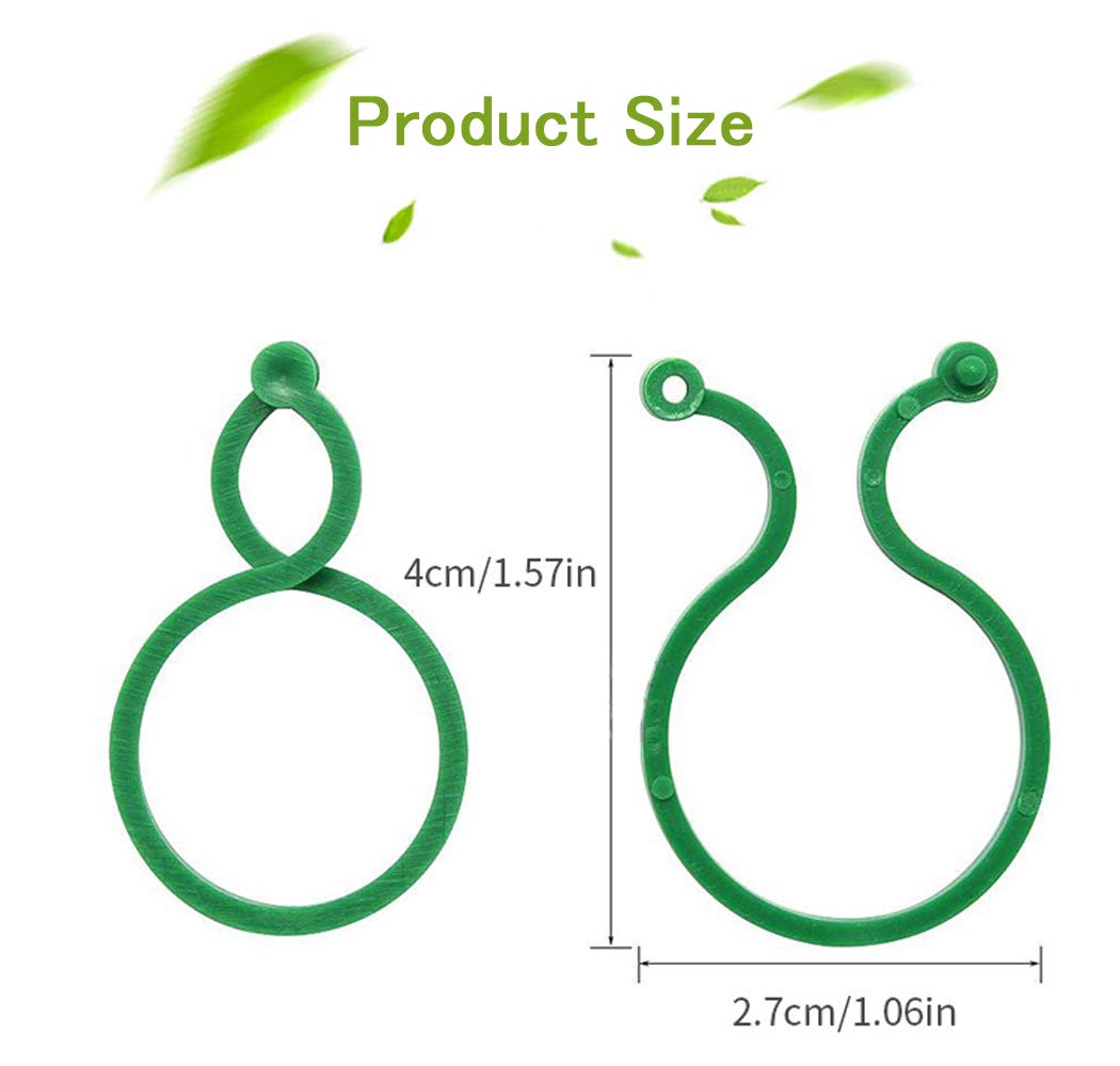 Lohas Select garden clip ties help stabilize vegetables on canes outdoors.