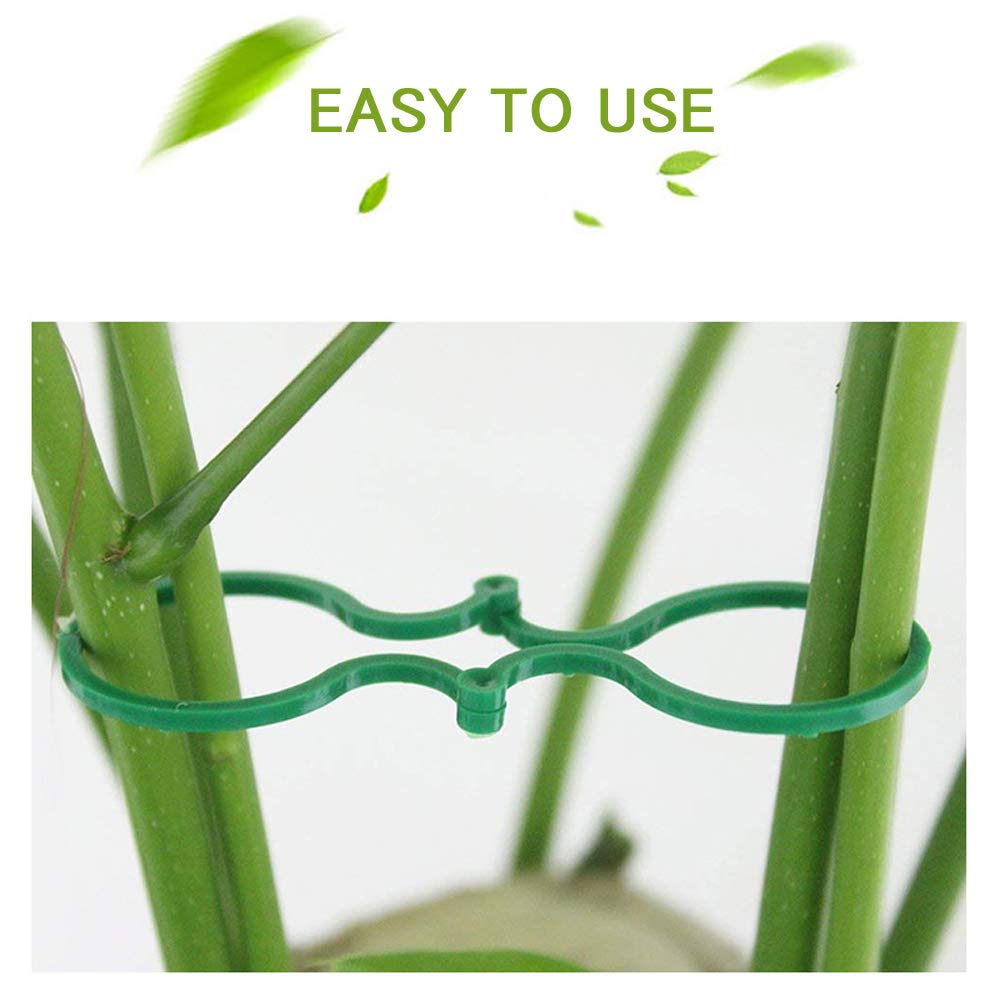 Lohas Select discreet green clip ties blend with foliage in beds.