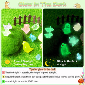 LOIKMIUP glow dinosaur set adds playful night-time charm to fairy gardens