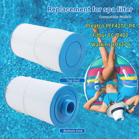 LOIOLFIL spa filter with 5-3/16 inch outer diameter for a tight seal