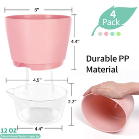 Lokeisna 6-inch plant pot with saucer for clean indoor gardening.