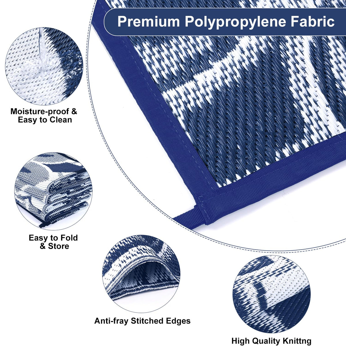 LOKHOM versatile mat for patio, balcony, beach, and RV