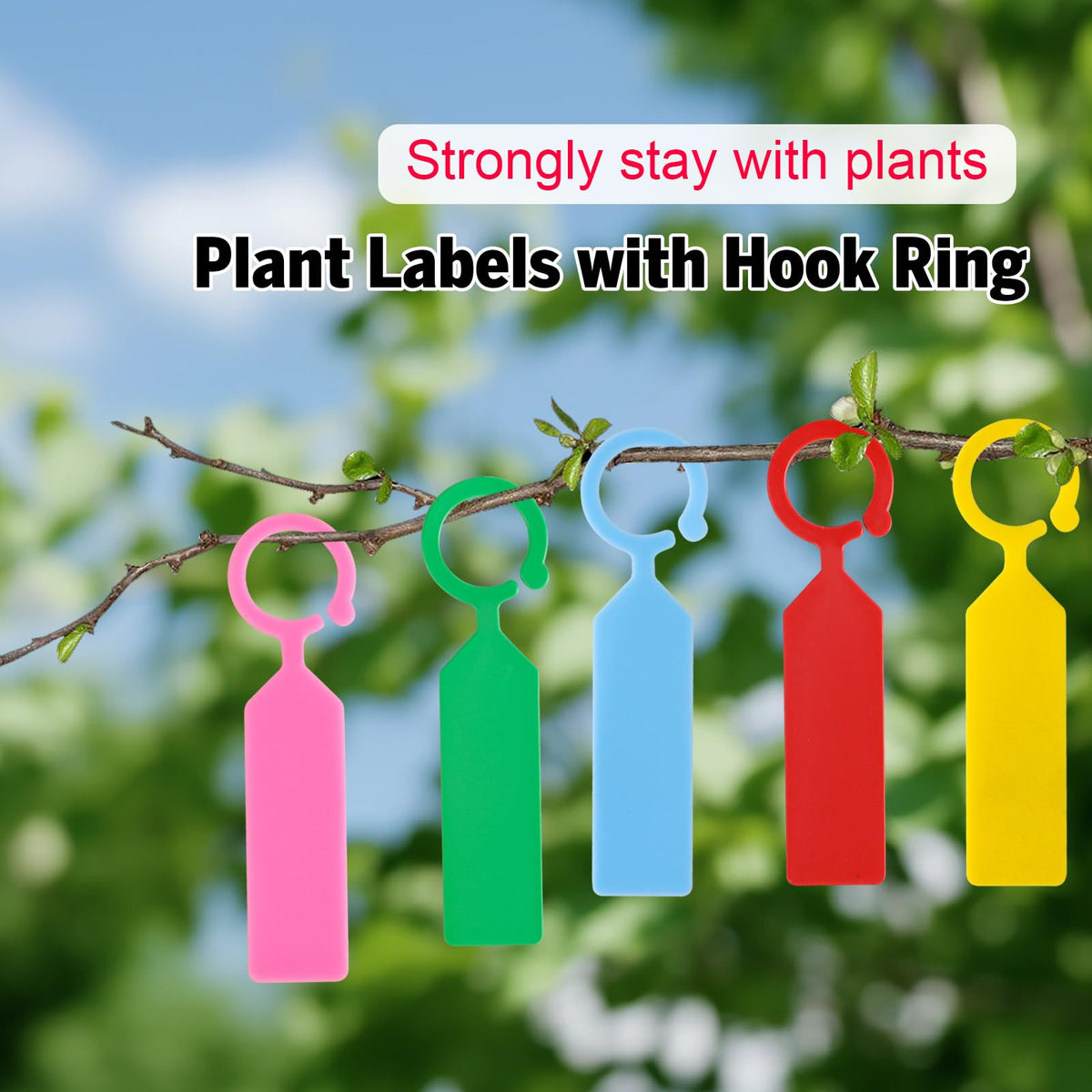 LOKIPA plant tags with ring attachment stay secure on stems.
