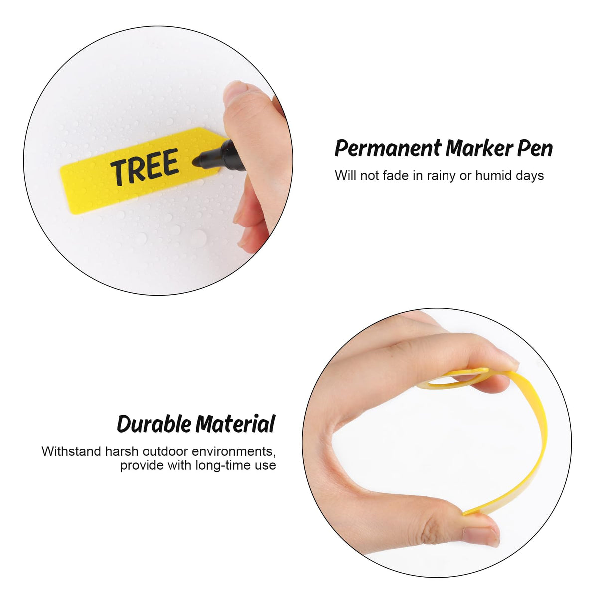 LOKIPA waterproof PVC plant markers withstand rain and sun.
