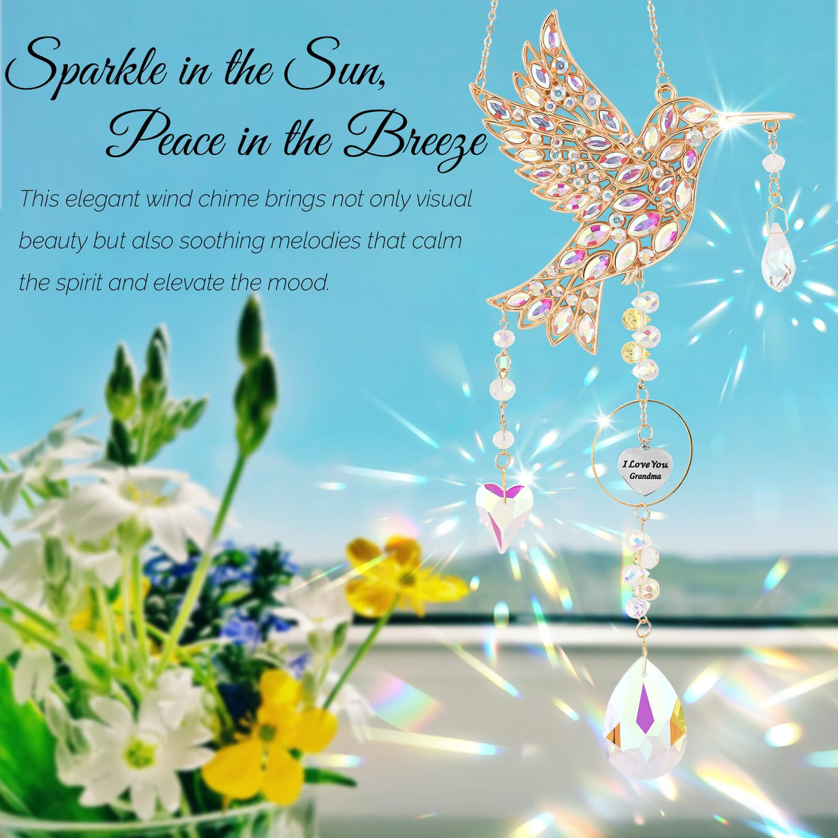 LOKOZ crystal-accents suncatcher designed for durability and charm