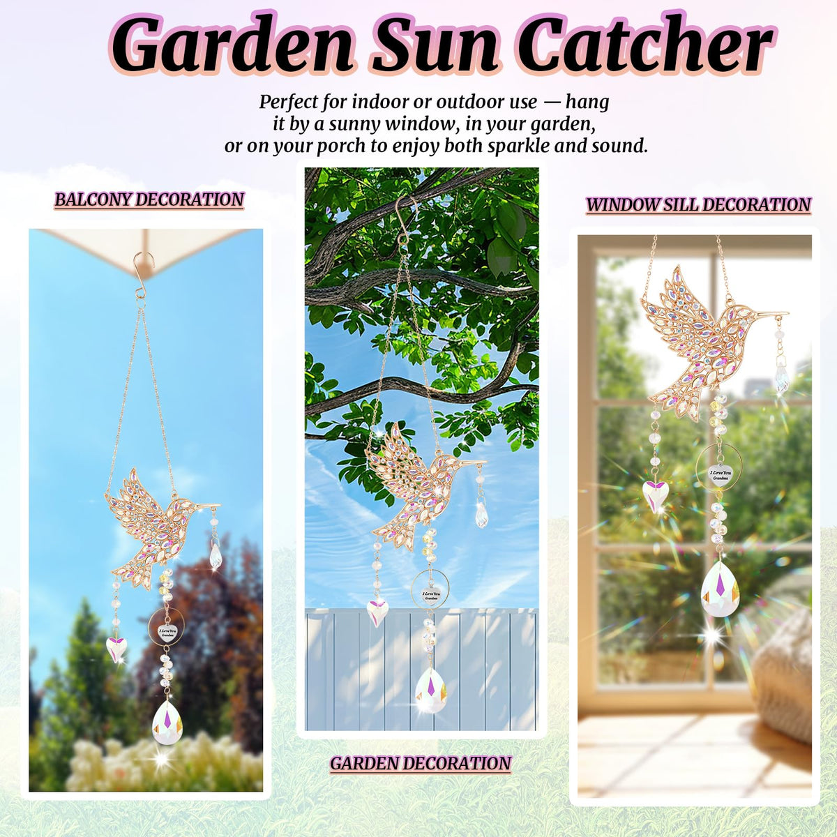 LOKOZ hummingbird sun catcher as a thoughtful grandmother gift
