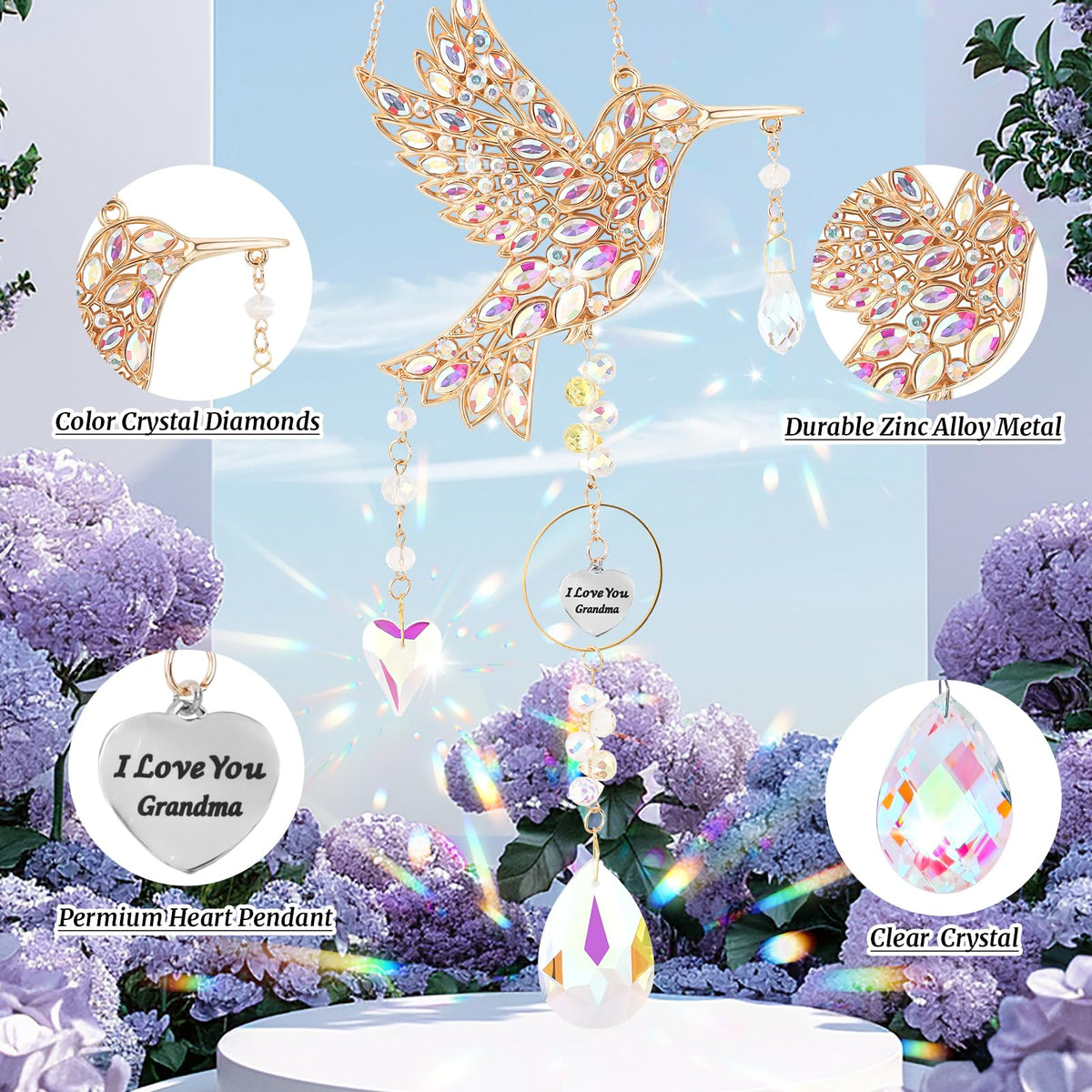 LOKOZ indoor/outdoor suncatcher with steel frame design