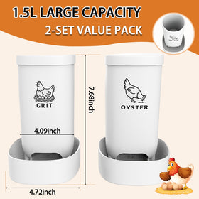 LOLEDE chicken grit feeder demonstrates dual-function nutrition for stronger eggshells and steady feed