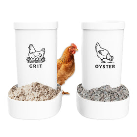 LOLEDE chicken oyster shell feeder with 1.5L capacity keeps supplements accessible for hens