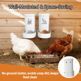LOLEDE chicken feeder with rust-free plastic and outdoor-ready construction
