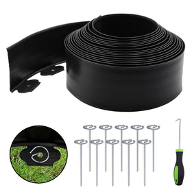 LOLEDE landscape edging 33ft roll defines curves for tidy garden borders.