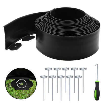 LOLEDE landscape edging 33ft roll defines curves for tidy garden borders.