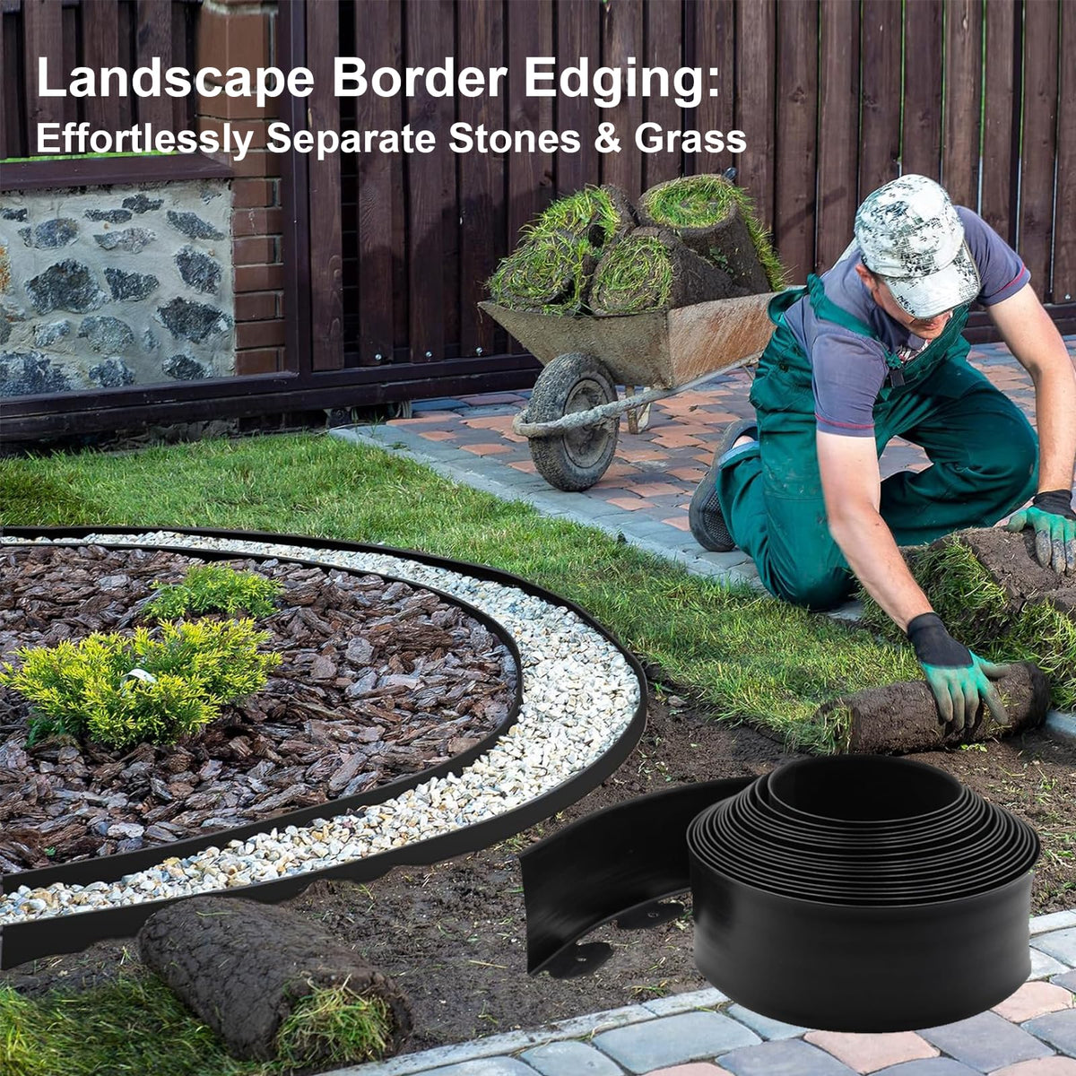 LOLEDE weatherproof edging resists sun, rain, and fading.