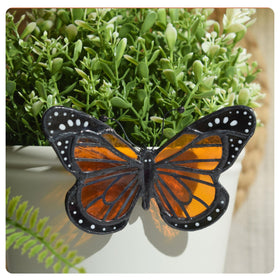 Lolitarcrafts monarch butterfly suncatcher brightens sunlit window for warm color.