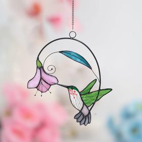 Lolitarcrafts stained glass bird decor makes a thoughtful gift for garden lovers
