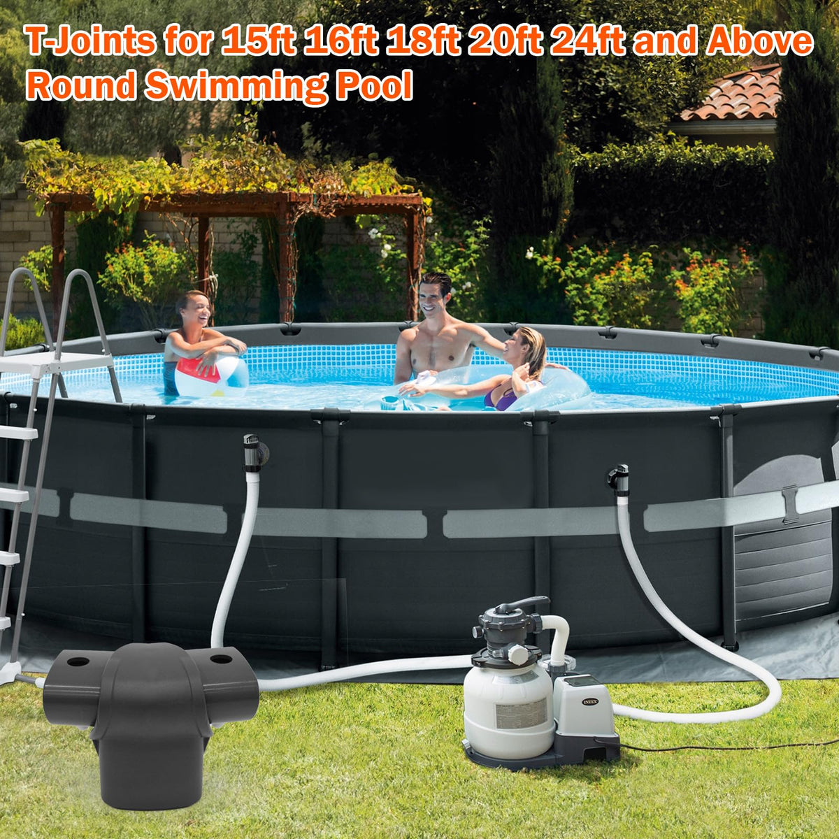 Lomens 12427 replacement T-joint for Ultra Frame pools, quick swap option.