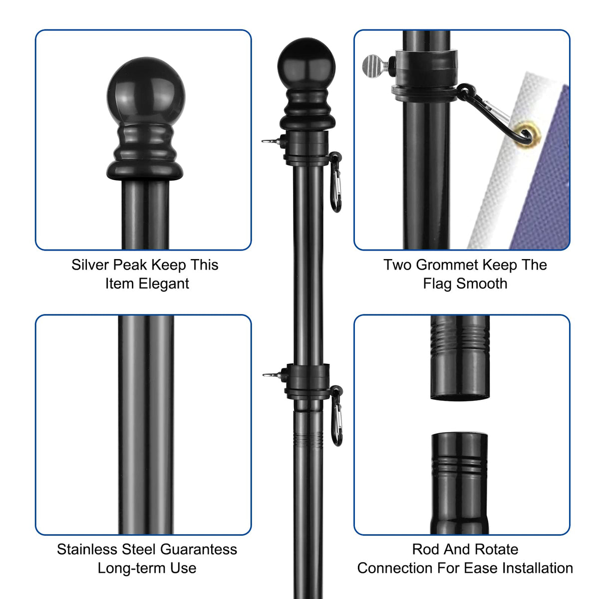 LOMETY rustproof design withstands weather exposure and frequent handling.