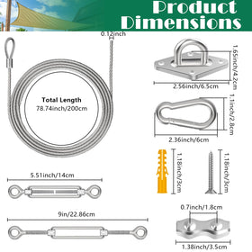 Lomoky 5-5 inch adjustable turnbuckle enables precise tensioning for shade sails.