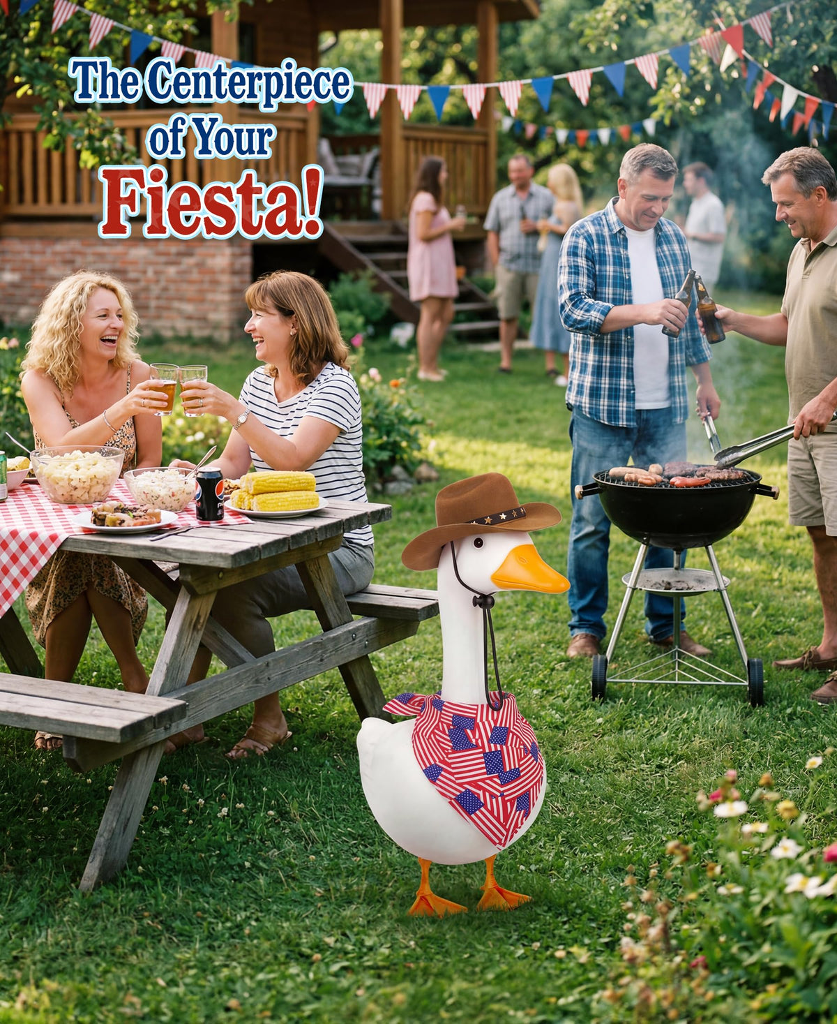 Lomrsiul 23-inch goose size fits larger lawn geese.