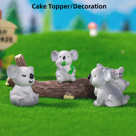 LONCESS koala figurine carrying a koala on back for playful landscapes.