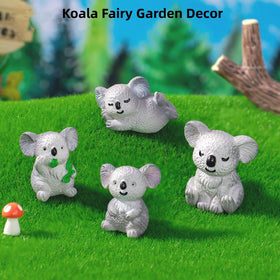 LONCESS koala figurine squinting pose for cake toppers and terrariums.