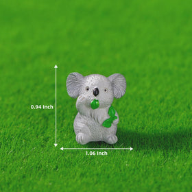 LONCESS miniature koala figurines measure 1-2 inches for tiny landscapes.